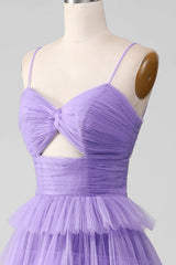 A-Line Prom Dresses Party Wear Sleeveless Off Shoulder Tulle with Slit Long