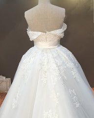 Lace Off Shoulder Mermaid Wedding Dresses Removable Skirt