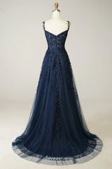 Lilac Lace Applique Sweetheart A-line Side Slit Prom Dresses, CP0810