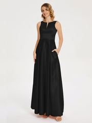 Modern A-line Satin Prom Dresses