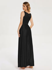 Modern A-line Satin Prom Dresses