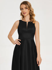 Modern A-line Satin Prom Dresses