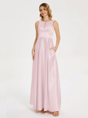 Modern A-line Satin Prom Dresses