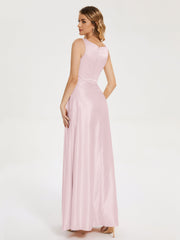 Modern A-line Satin Prom Dresses