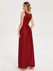 Modern A-line Satin Prom Dresses