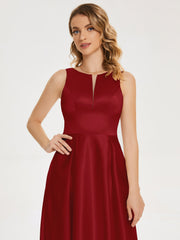 Modern A-line Satin Prom Dresses