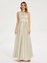 Modern A-line Satin Prom Dresses