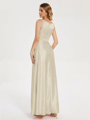 Modern A-line Satin Prom Dresses