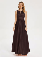Modern A-line Satin Prom Dresses
