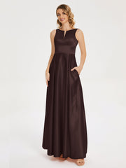 Modern A-line Satin Prom Dresses