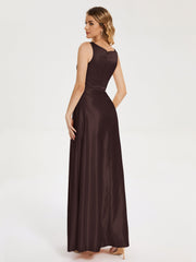 Modern A-line Satin Prom Dresses
