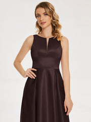 Modern A-line Satin Prom Dresses