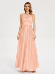 Modern A-line Satin Prom Dresses