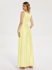 Modern A-line Satin Prom Dresses