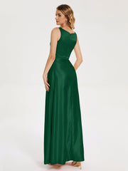 Modern A-line Satin Prom Dresses