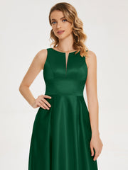 Modern A-line Satin Prom Dresses