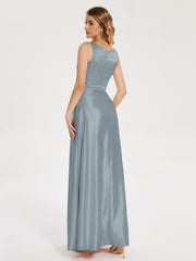 Modern A-line Satin Prom Dresses