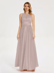 Modern A-line Satin Prom Dresses