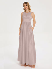 Modern A-line Satin Prom Dresses