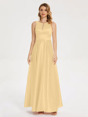 Modern A-line Satin Prom Dresses