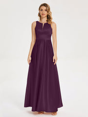 Modern A-line Satin Prom Dresses