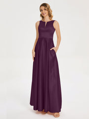 Modern A-line Satin Prom Dresses