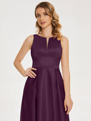 Modern A-line Satin Prom Dresses