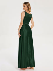 Modern A-line Satin Prom Dresses