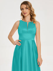 Modern A-line Satin Prom Dresses
