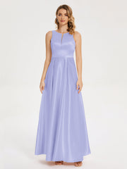 Modern A-line Satin Prom Dresses