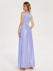 Modern A-line Satin Prom Dresses