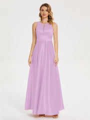 Modern A-line Satin Prom Dresses