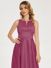 Modern A-line Satin Prom Dresses