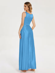 Modern A-line Satin Prom Dresses