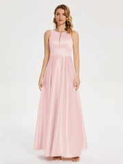 Modern A-line Satin Prom Dresses