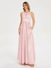 Modern A-line Satin Prom Dresses
