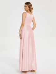 Modern A-line Satin Prom Dresses