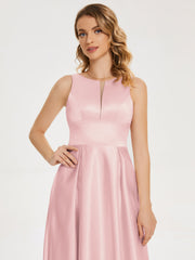 Modern A-line Satin Prom Dresses