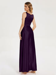 Modern A-line Satin Prom Dresses