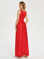 Modern A-line Satin Prom Dresses