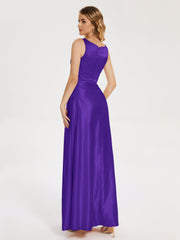 Modern A-line Satin Prom Dresses