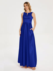 Modern A-line Satin Prom Dresses