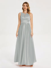 Modern A-line Satin Prom Dresses