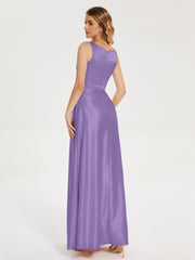 Modern A-line Satin Prom Dresses