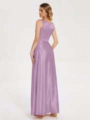 Modern A-line Satin Prom Dresses