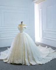 Vintage Lace Wedding Dress Off The Shoulder Bridal Gown