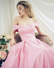 Long Satin Dresses Off The Shoulder