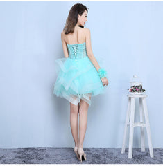 Lovely Mint Green Tulle Short Party Dresses Formal Dress, Cute Short Homecoming Dresses