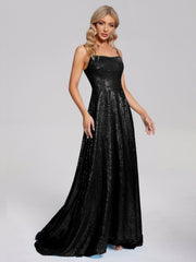Sweep Train Sequins Prom Dresses