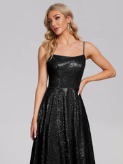 Sweep Train Sequins Prom Dresses